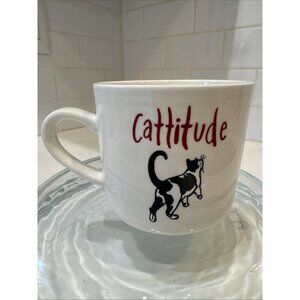 Opalhouse Target 12oz Sentiment Mug Stoneware Cat Lover EUC